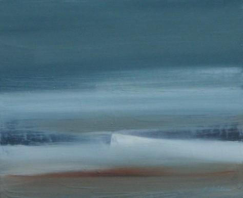 Peinture huile sur toile - Dans la brume - L30 x H25 cm
