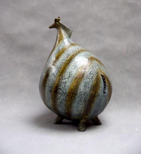 Sculpture bronze - Le zèbre H43 x l23 x L29