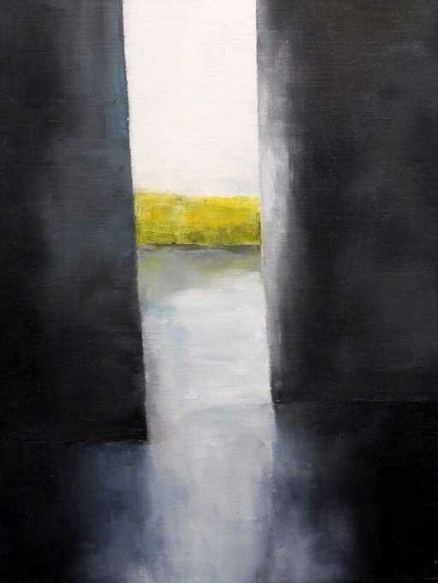 Peinture huile sur toile - Le Passage - L38 x H45 cm