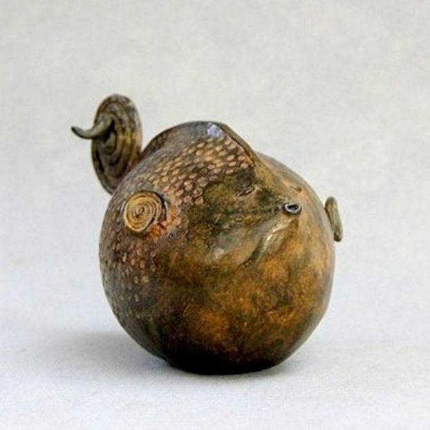 Sculpture bronze animalier - Roudoudou H12 cm
