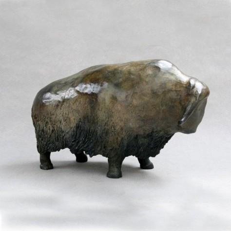 Sculpture bronze animalier - Bœuf musqué