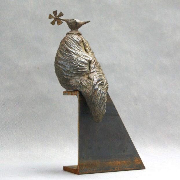 Sculpture bronze animalier - L’oiseau migrateur - H37 cm