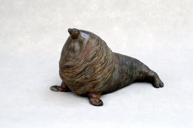 Sculpture bronze animalier - La belle otarie
